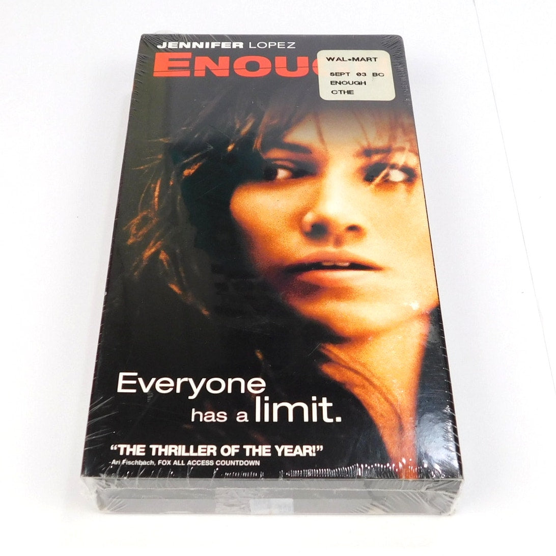 Enough VHS Jennifer Lopez 2003 Factory Sealed Walmart Sticker Columbia