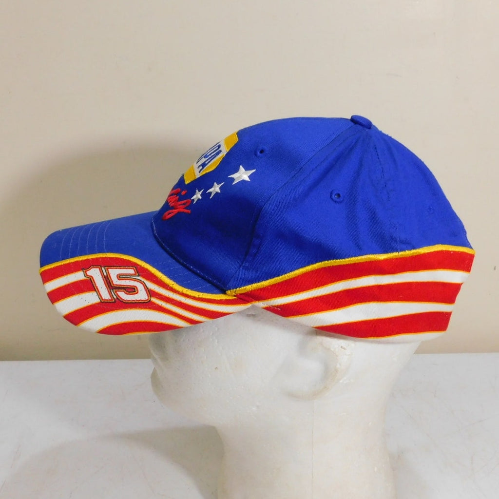 NASCAR Michael Waltrip NAPA Racing Hat Patriotic USA Flag Adjustable Y2K