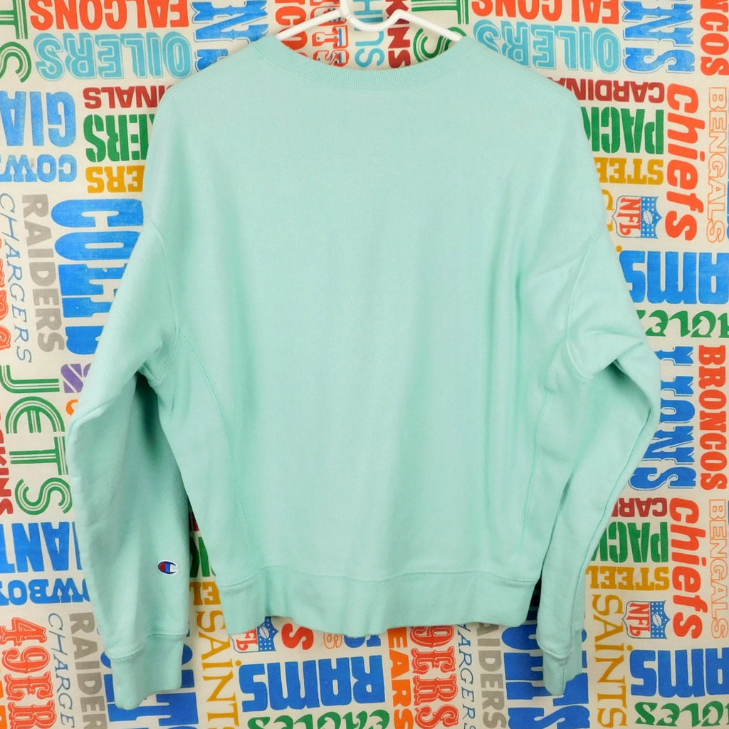 Champion Reverse Weave Cropped Mint Green Sweatshirt - Women's Size L