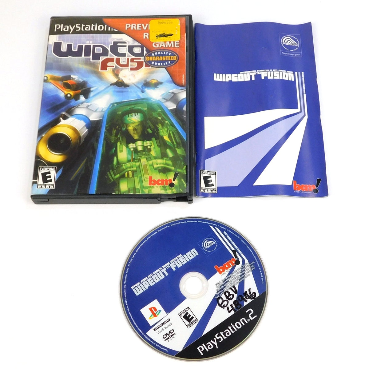 Wipeout Fusion PS2 PlayStation 2 CIB Manual Blockbuster Case Tested Working