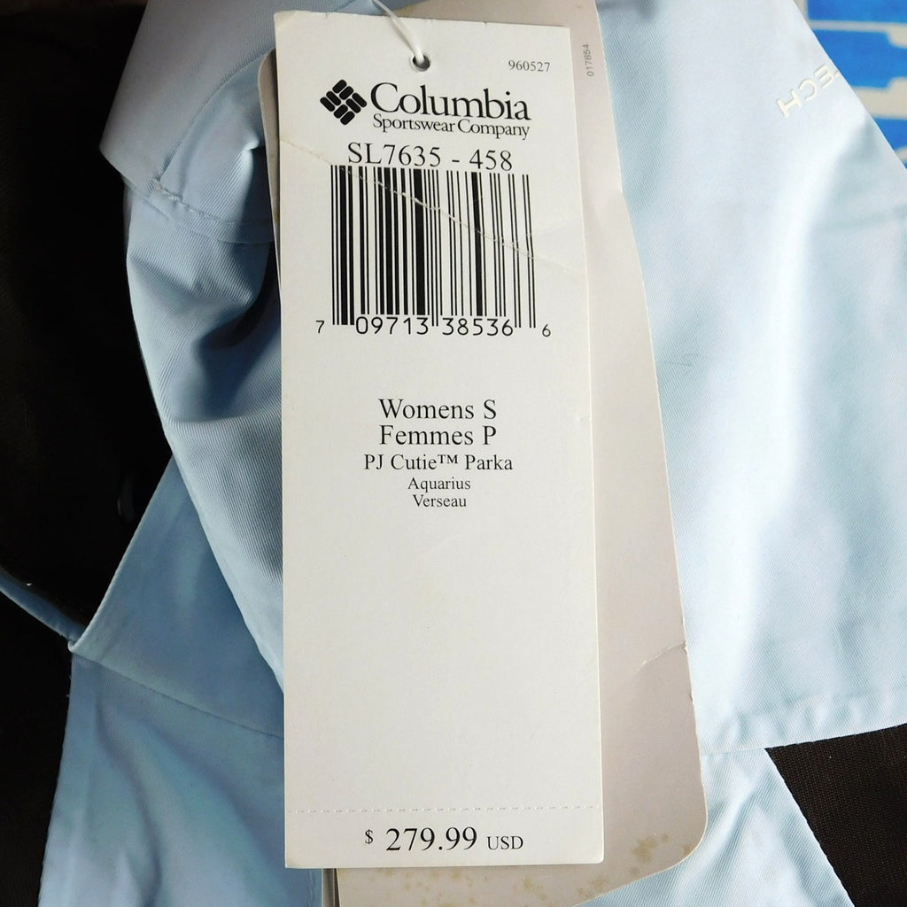 Columbia Titanium PJ Cutie Parka Womens Small Aquarius Blue Ski Jacket NWT