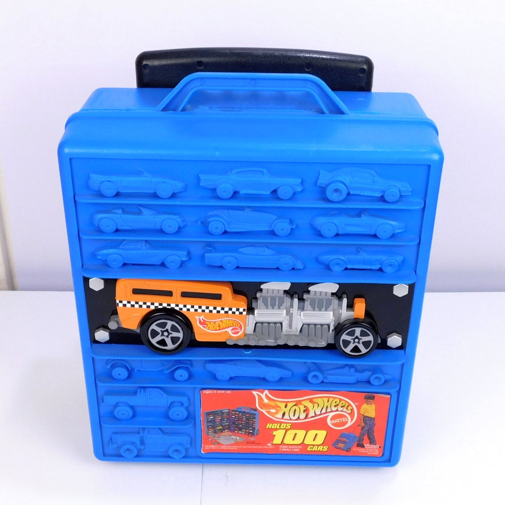 Vintage Hot Wheels 100 Car Carry Case 1997 Rolling w/ Handle Mattel Tara 20375