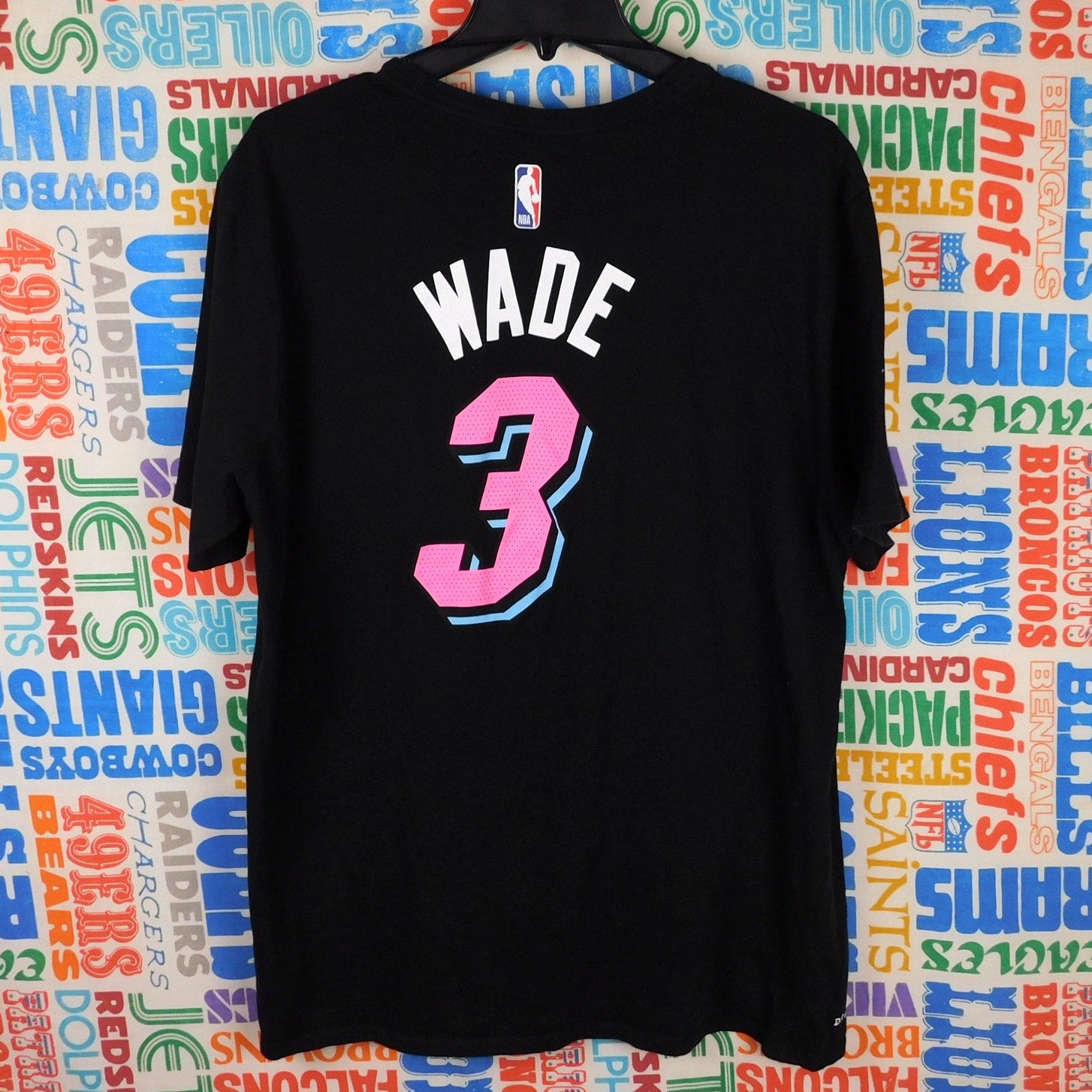 Nike Miami Heat Dwyane Wade Vice Jersey T Shirt -  Size XXL