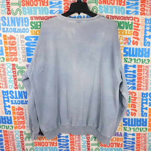 90s Faded Champion Script Logo Crewneck Sweatshirt - Size XL