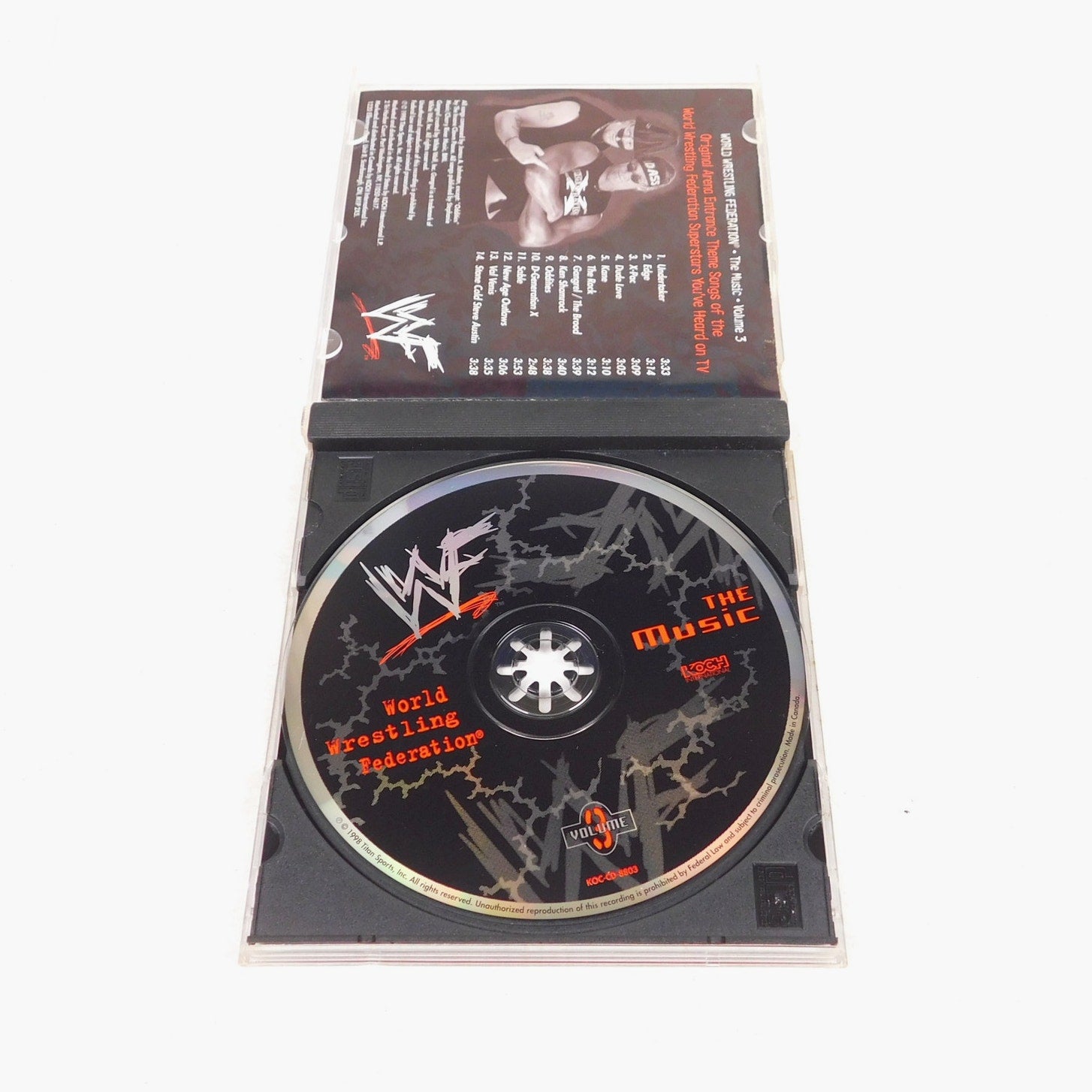 WWF The Music Volume 3 CD Tested 1998 World Wrestling Federation KOC-CD-8803