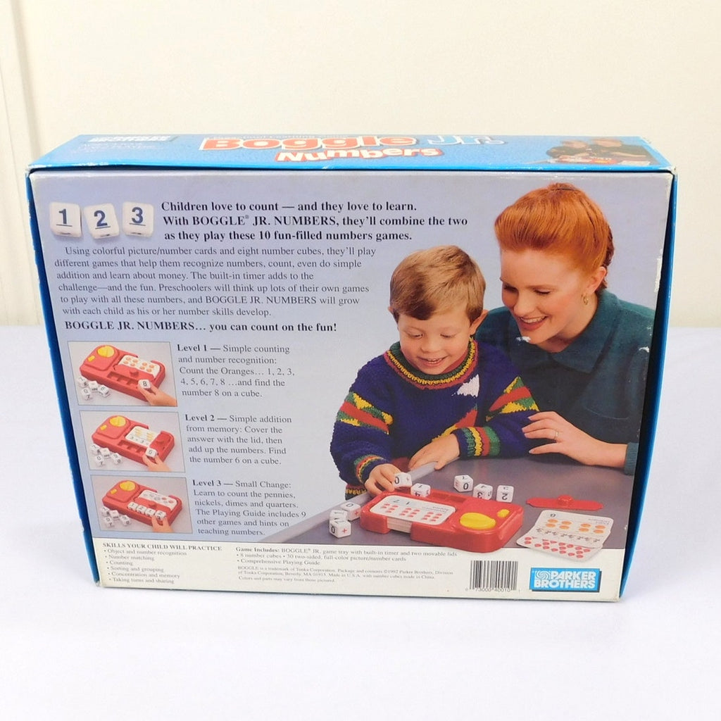Boggle Jr Numbers Game Complete In Box Parker Brothers Vintage 1992