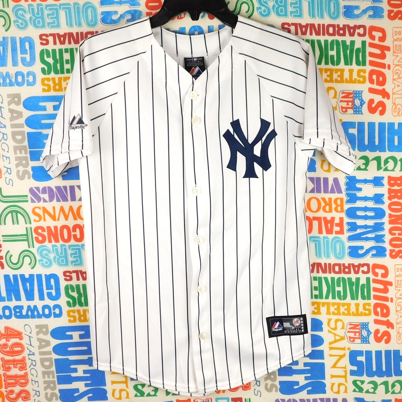 Majestic New York Yankees Mark Teixiera Jersey - Tagged youth L, fits adult S