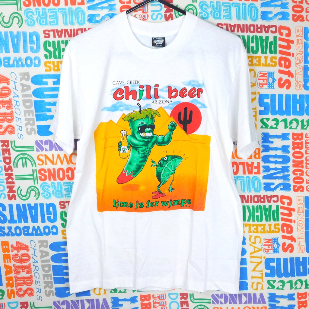 90s Cave Creek Chili Beer T Shirt (Screen Stars Best) - Size L