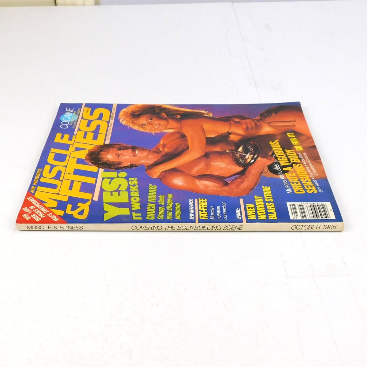Muscle & Fitness October 1986 Chuck Norris Mindi Iden Bodybuilding Magazine