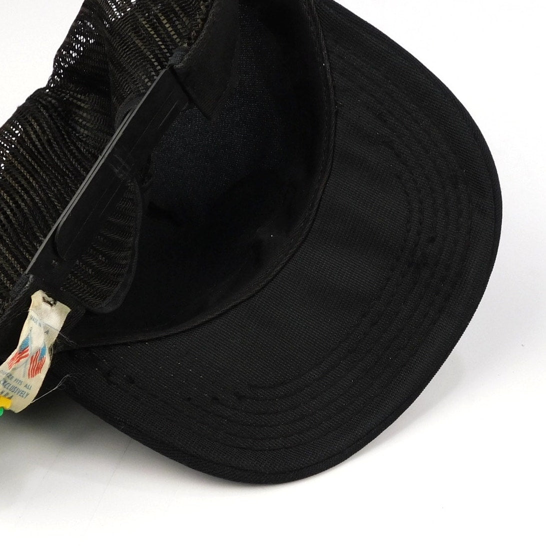 Vintage NRA National Rifle Association Mesh Trucker Snapback Hat Black USA Made