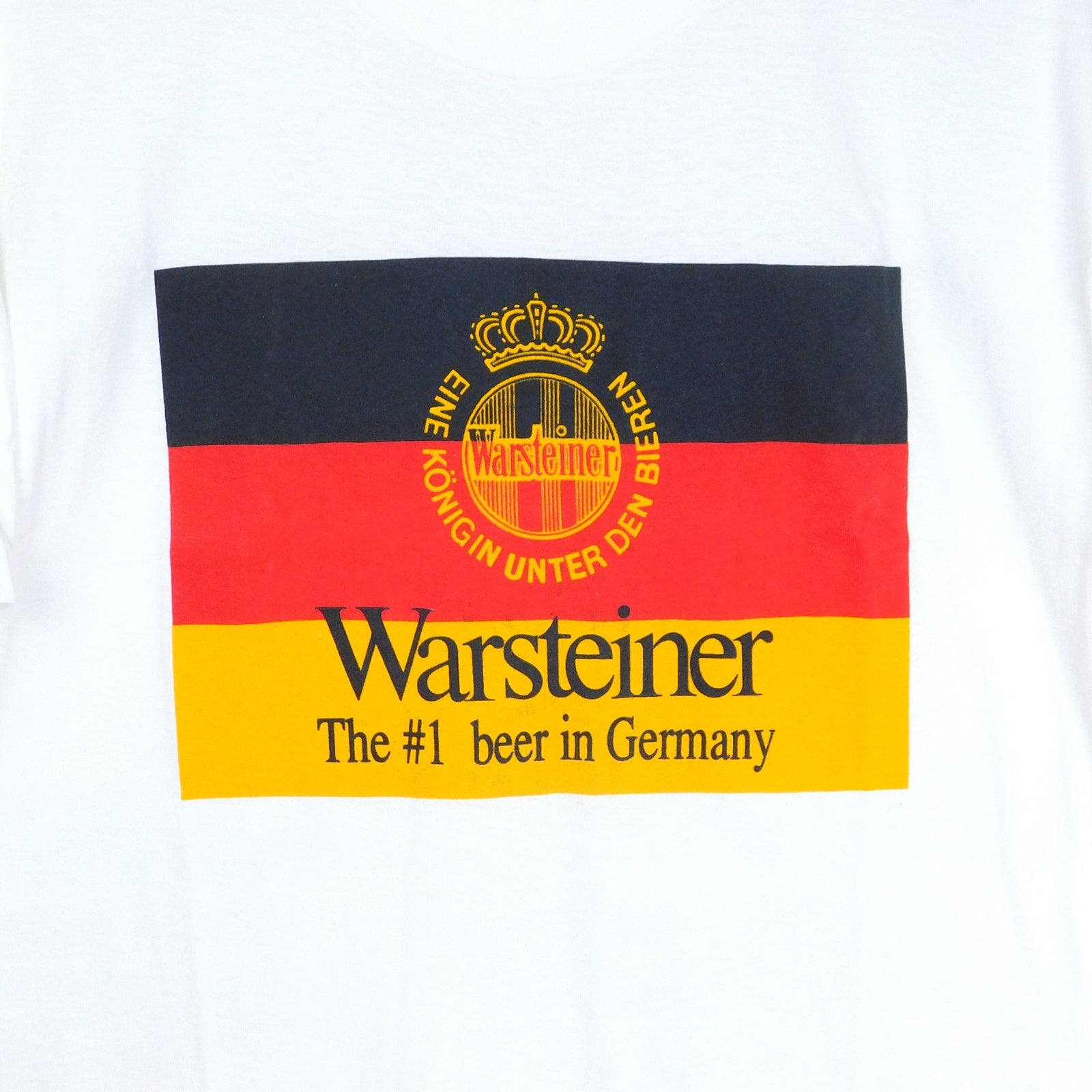 VTG 90s Warsteiner Beer T Shirt XL Life Is Too Short To Drink Cheap Beer Red Txt