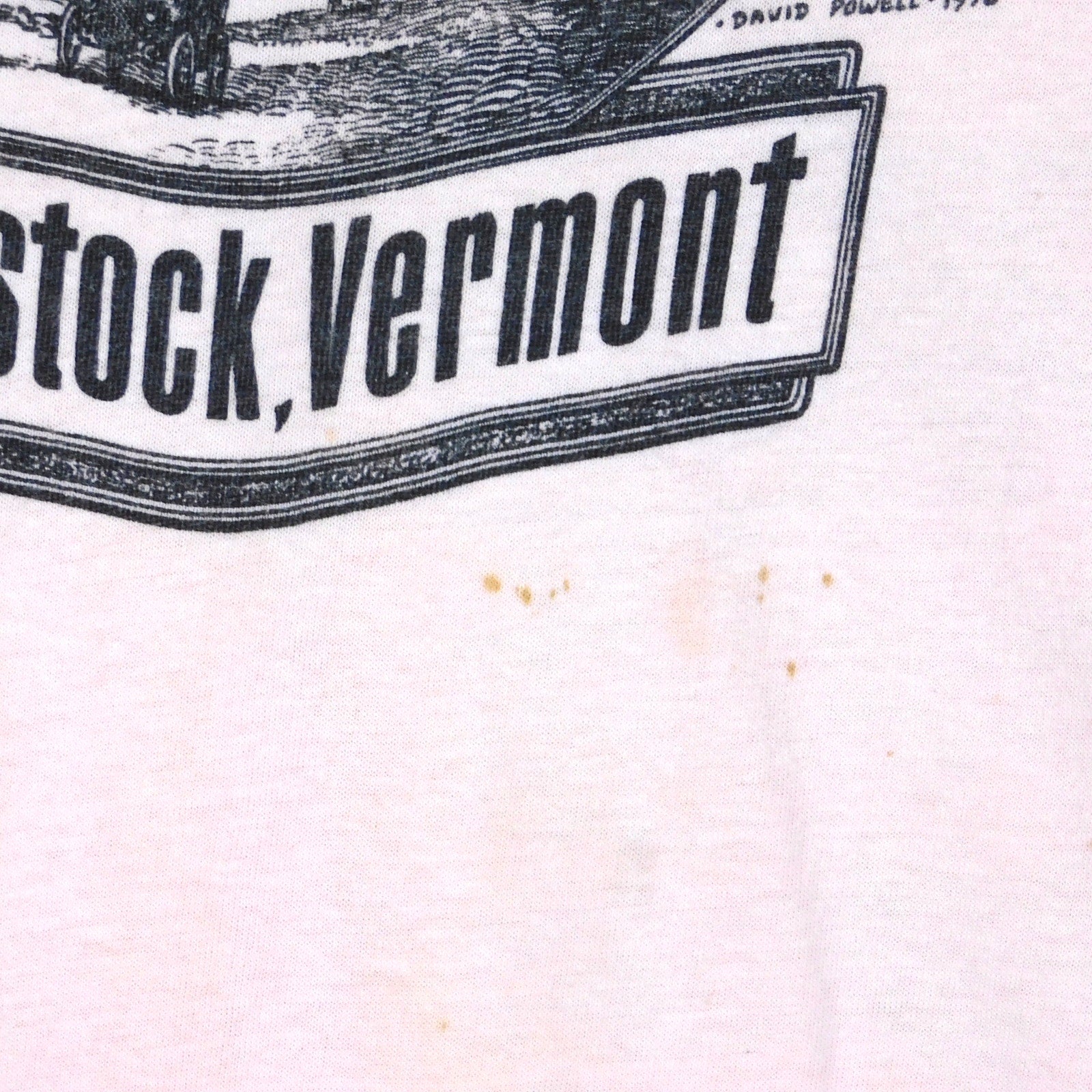 80s Woodstock Vermont Graphic T Shirt - Size L