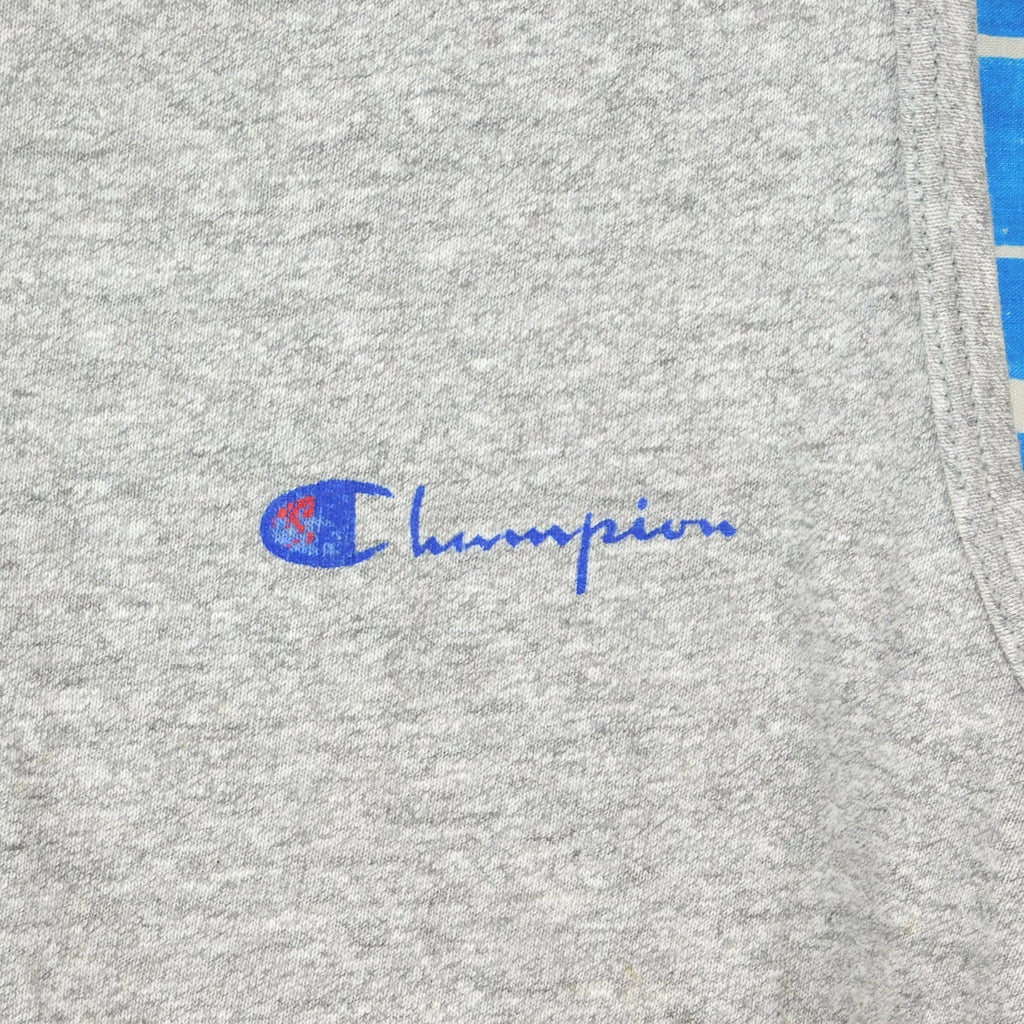 90s Champion Script Logo Tank Top - Size XL (fits slim see measurements)