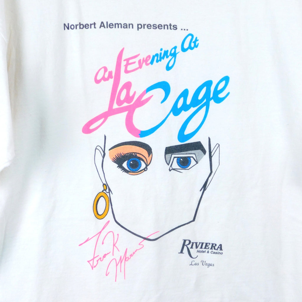 Vintage Evening At La Cage Riviera Casino T Shirt - Size XL