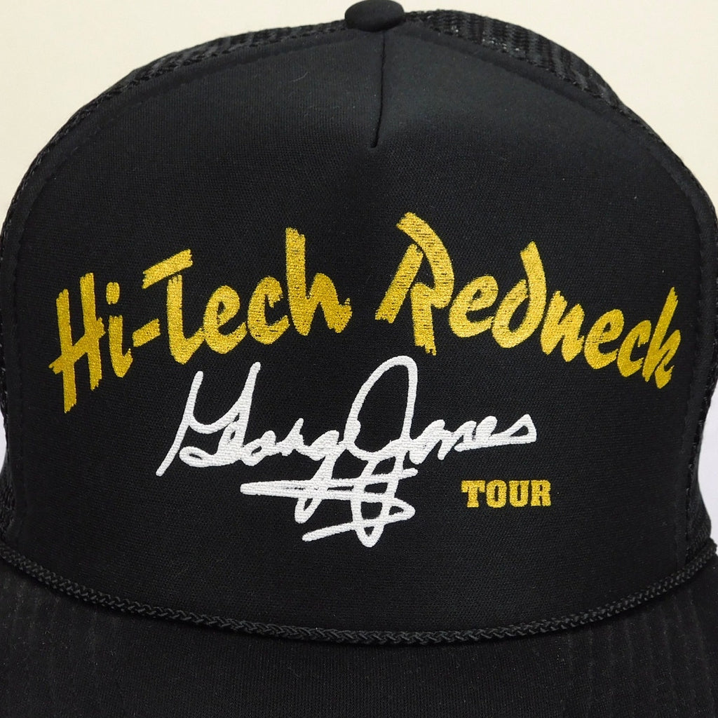 90s George Jones Hi Tech Redneck Tour Trucker Hat - Adjustable