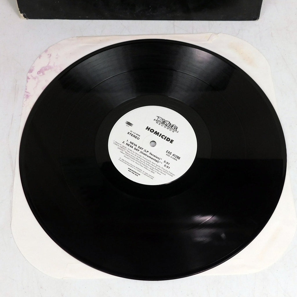 Homicide Neva Say Promo Vinyl LP Single 1998 Ruthless Records EAS 41286
