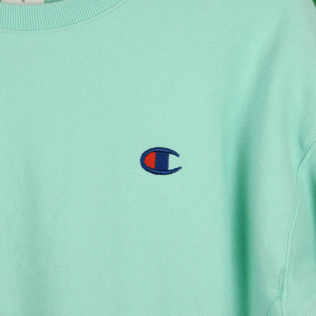 Champion Reverse Weave Cropped Mint Green Sweatshirt - Women's Size L