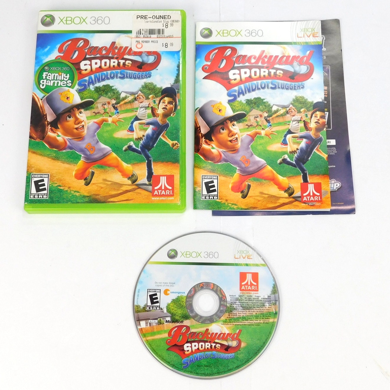 Backyard Sports Sandlot Sluggers Microsoft Xbox 360 Complete CIB Tested 2010