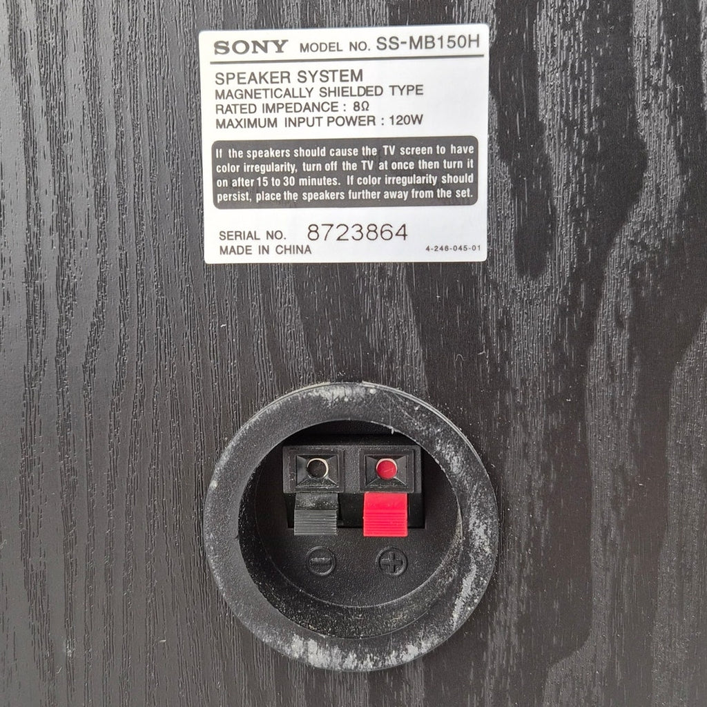 Sony SS-MB150H Bookshelf Speakers Pair Tested Working 120W 8 Ohms 10x7x7