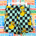 Neff Checkerboard Duck Swim Trunks - Size M