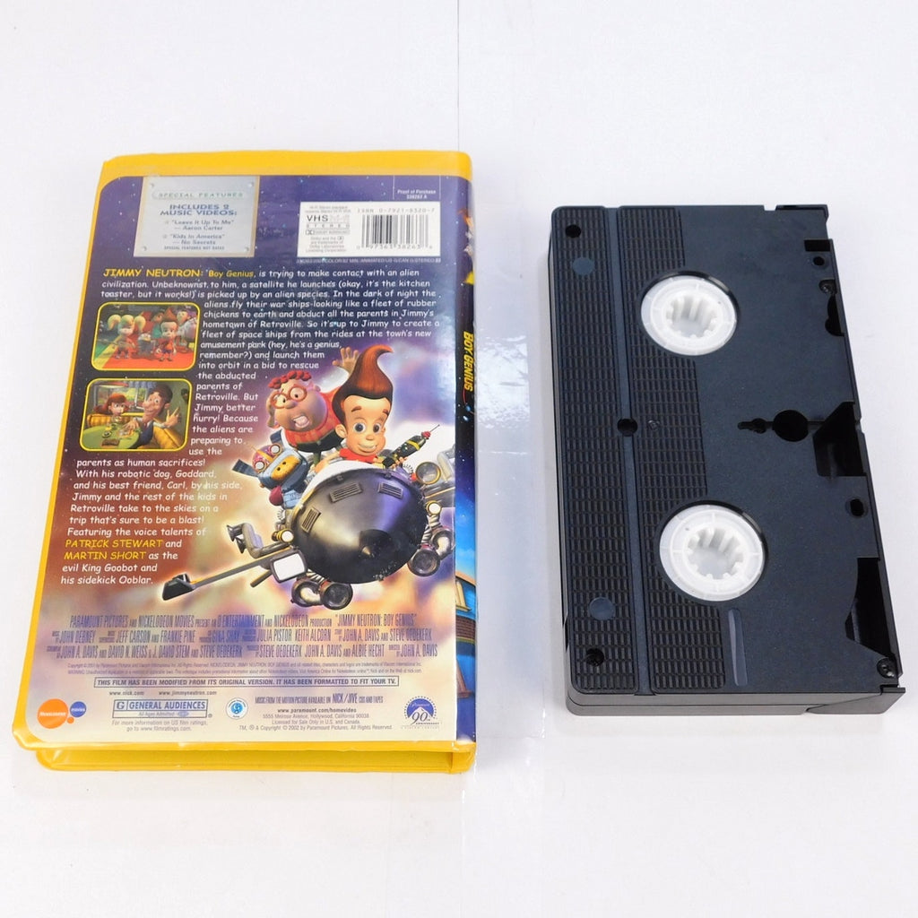 Jimmy Neutron Boy Genius VHS Tested Clamshell 2002 Nickelodeon