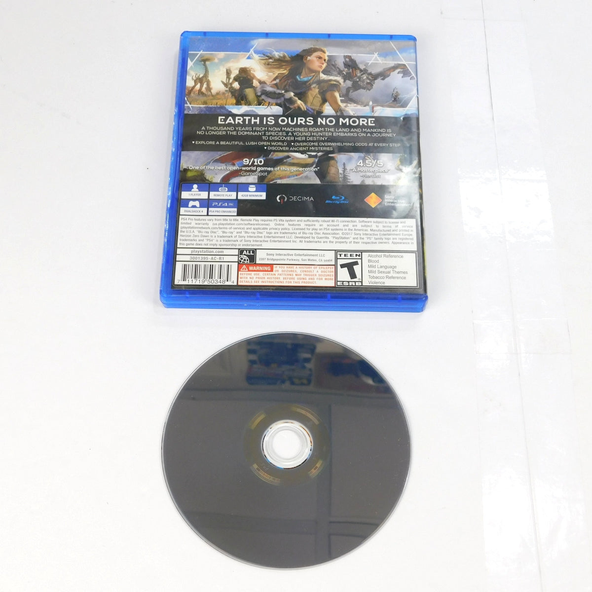 Horizon Zero Dawn Sony Playstation 4 PS4 Complete CIB Tested Working 2017