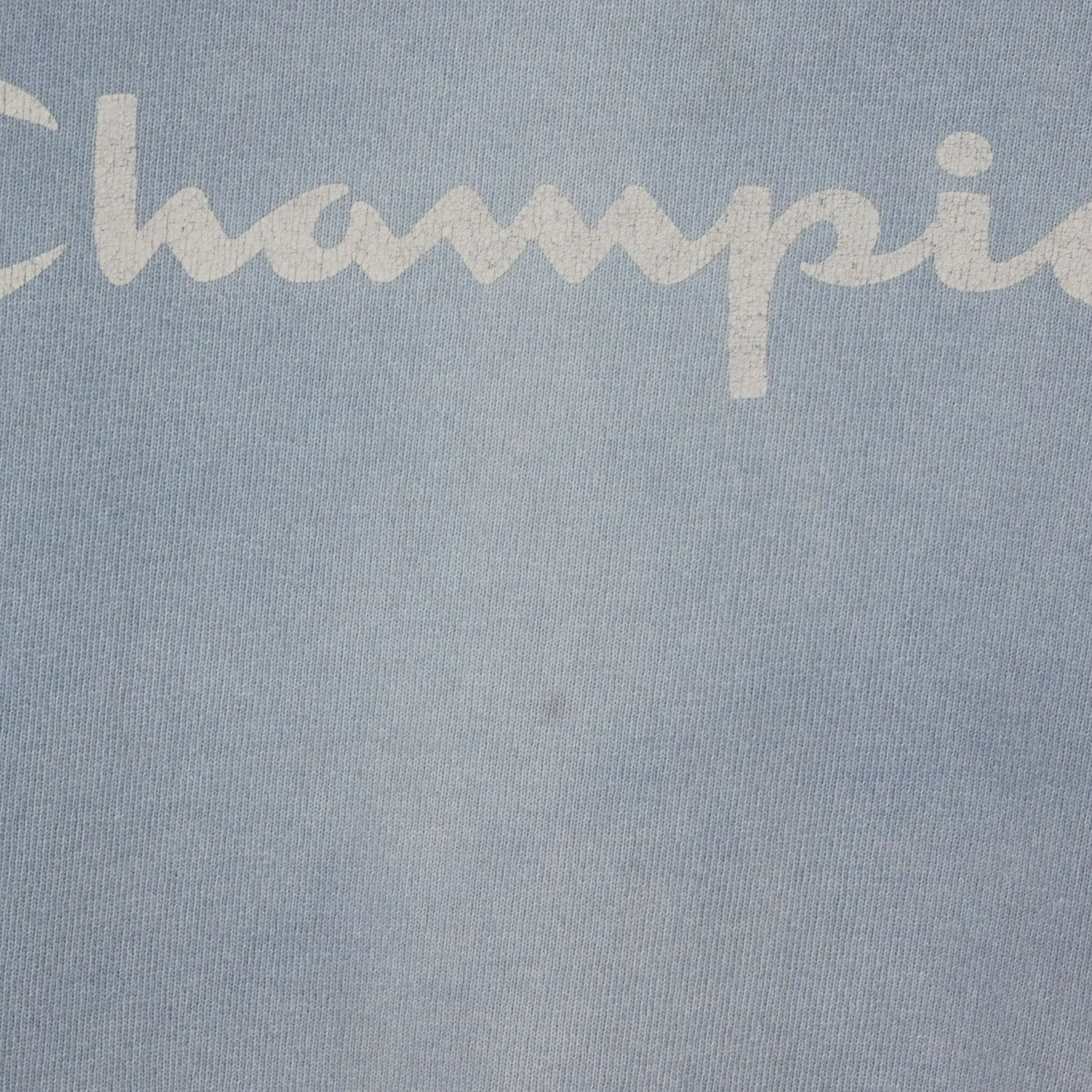 90s Faded Champion Script Logo Crewneck Sweatshirt - Size XL