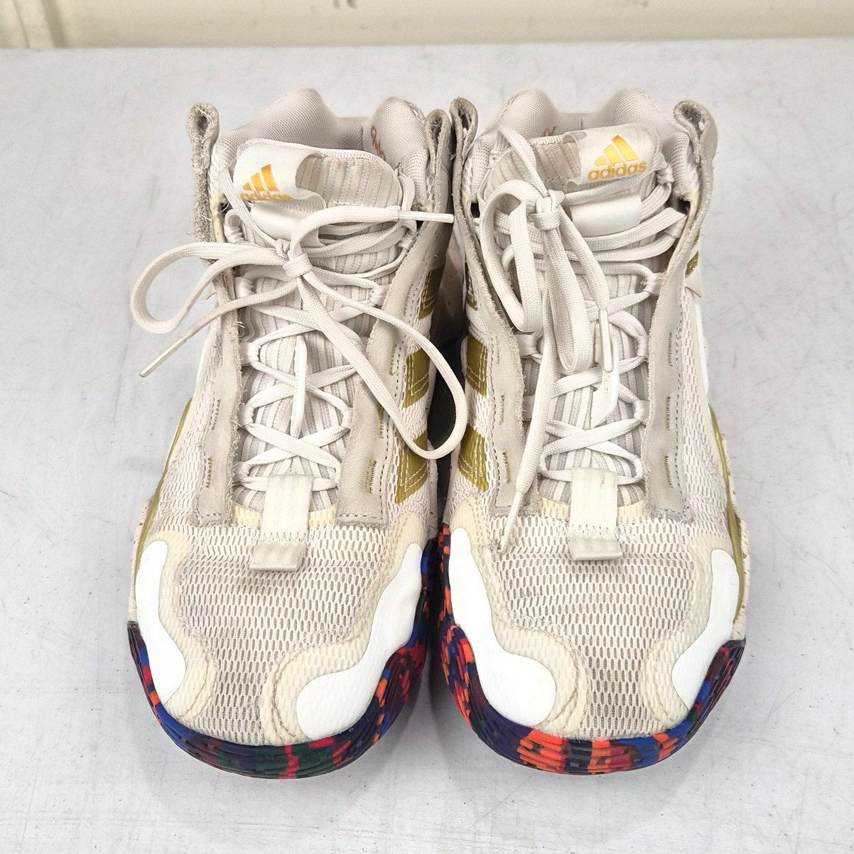 Adidas Exhibit B Mid Basketball Shoes Size Womens 8 Gold Metallic Candace Parker