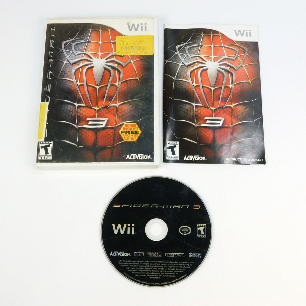 Spider-Man 3 Nintendo Wii 2007 CIB Complete w/ Manual Tested