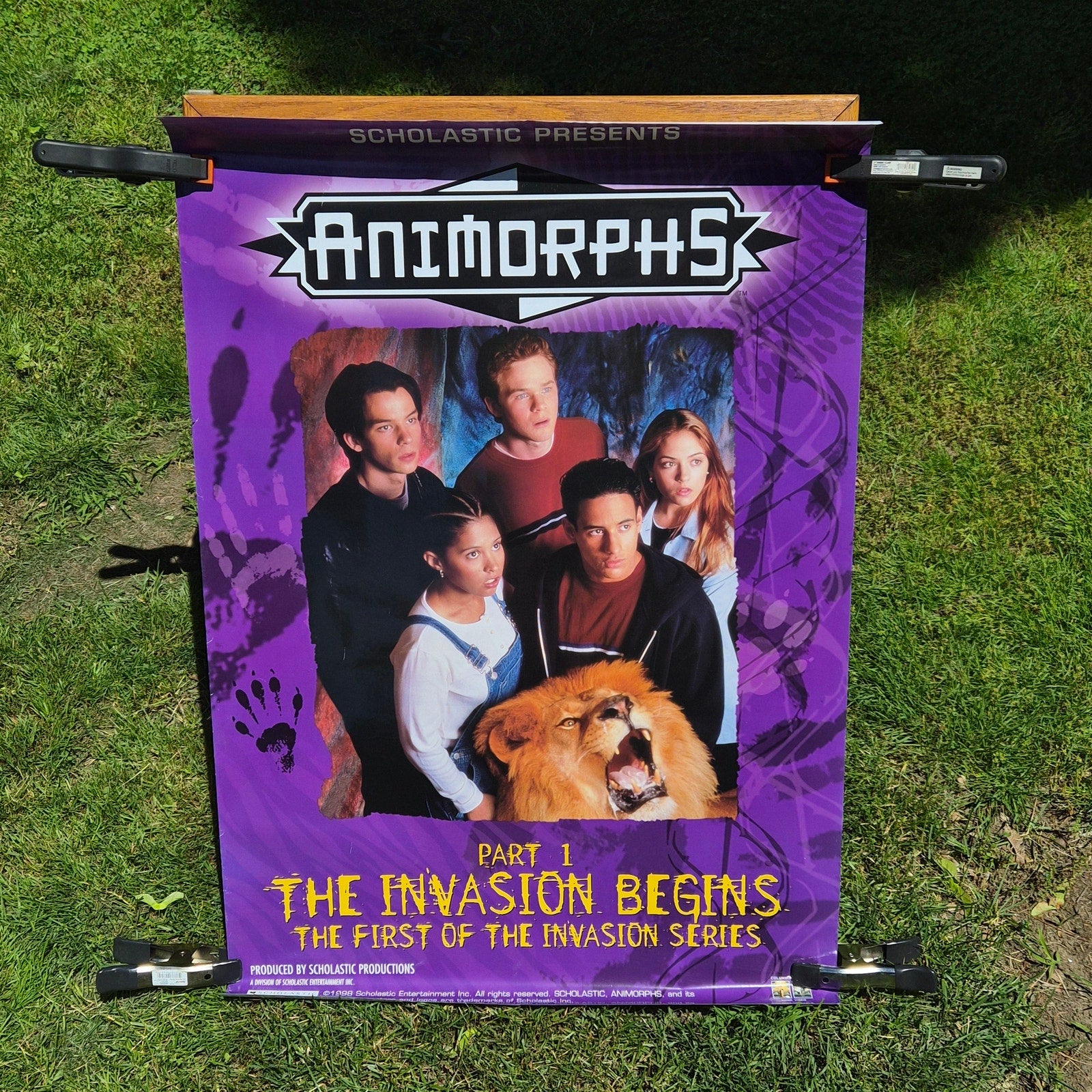 Vintage 1998 Animorphs Scholastic TV Series Store Display Poster 27x40