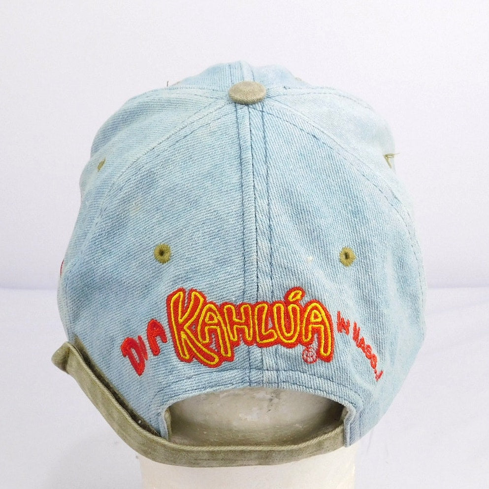 90s Kahlua No Beer Denim Strapback Hat - Adjustable