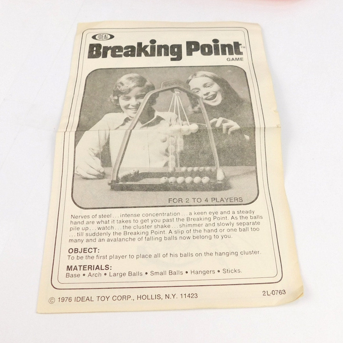 Vintage Breaking Point Game Ideal Toys 1976 Boxed Near Complete Missing 2 Pieces