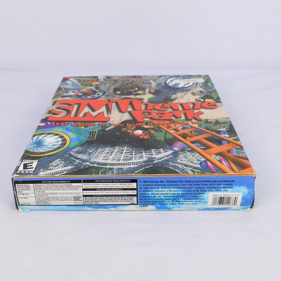 Sim Theme Park PC Big Box Complete CIB Windows 95 98 EA Bullfrog 1999