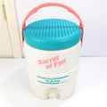 Vintage 1989 Igloo Barrel of Fun 2 Gallon Water Cooler Teal Pink Retro