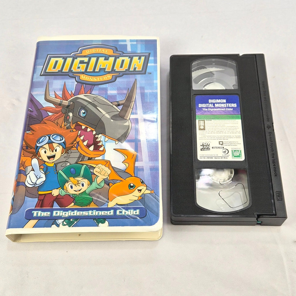 Digimon Vol 4 The Digidestined Child VHS Tested 2000 Fox Kids Toei Clamshell