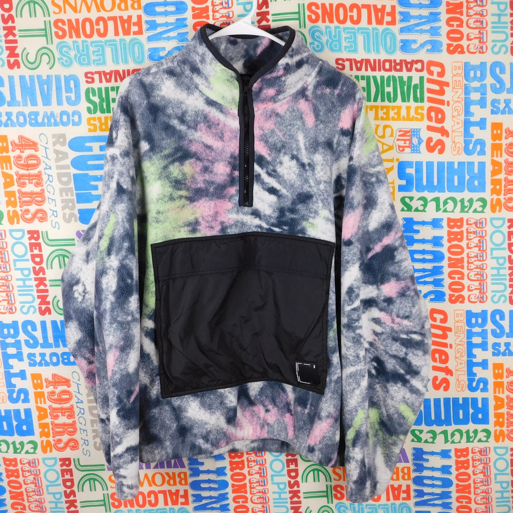 H&M Tie Dye 1/4 Zip Fleece Jacket - Size L