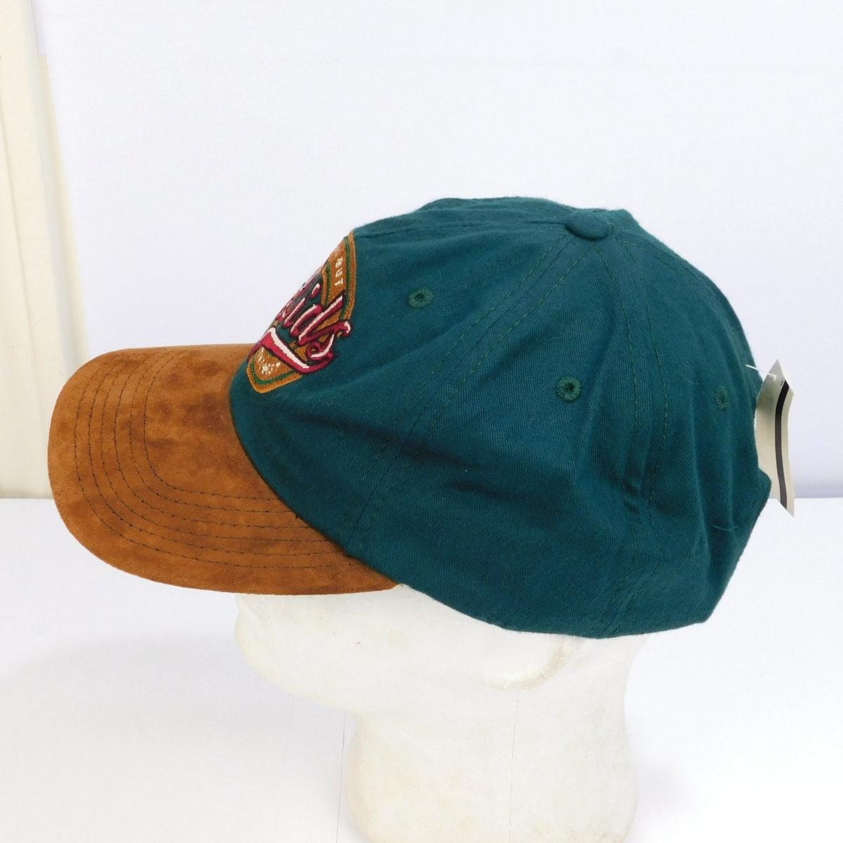 Vintage 90s Lids Nothing But The Best Snapback Green Suede Brim USA Made NWT