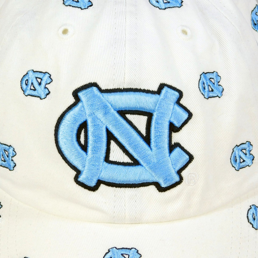 UNC Tar Heels All Over Logo Strapback Hat - Adjustable