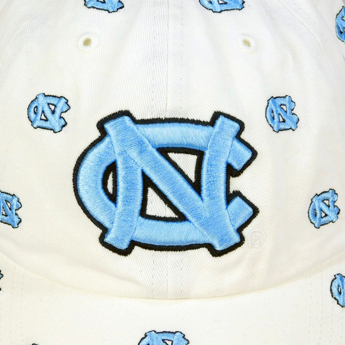 UNC Tar Heels All Over Logo Strapback Hat - Adjustable