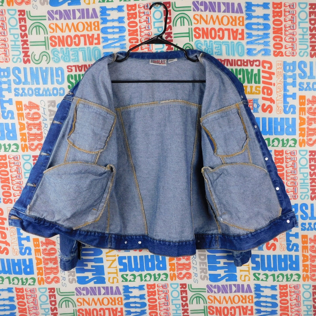 90s Bill Blass Jeans Denim Jacket - Size Petite L