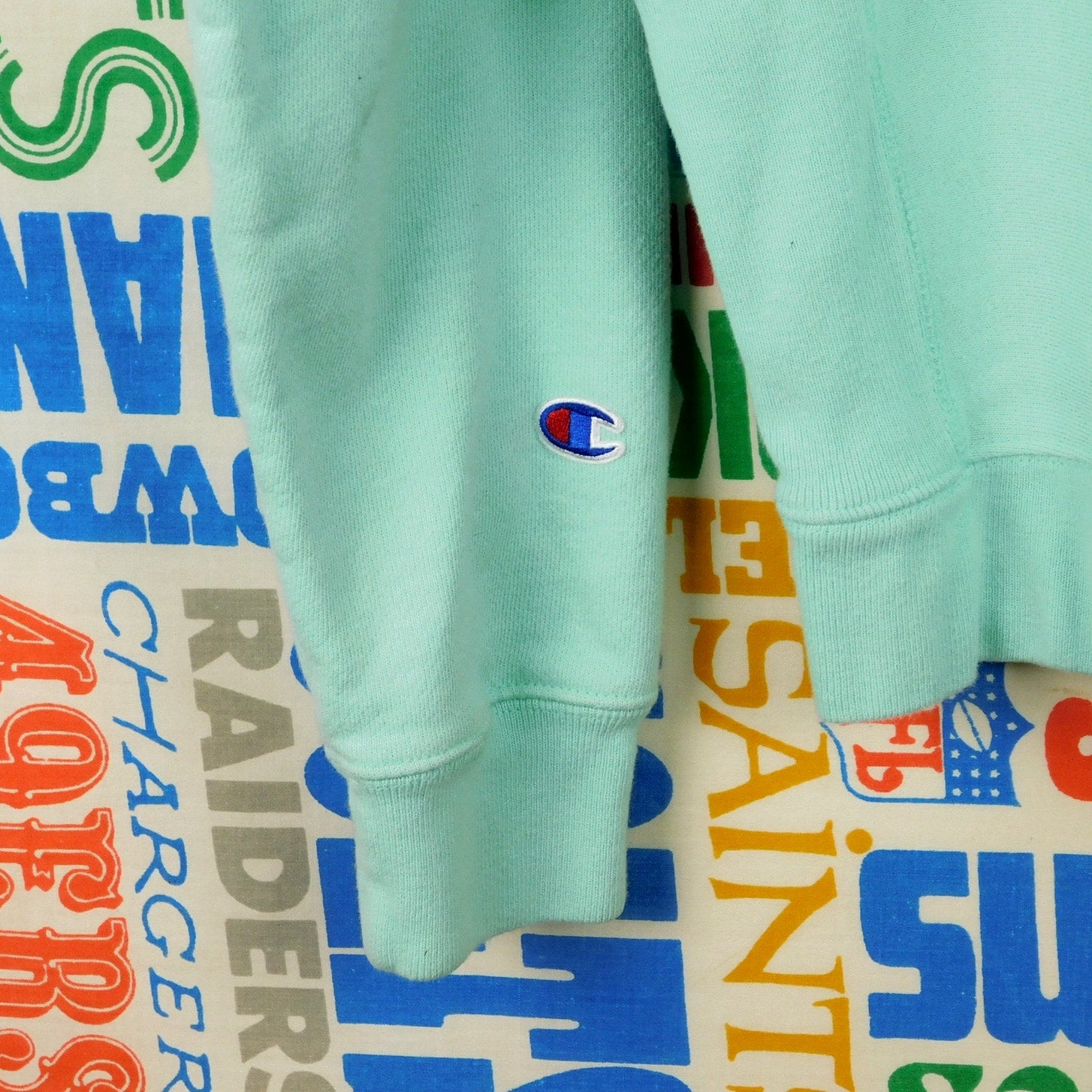 Champion Reverse Weave Cropped Mint Green Sweatshirt - Women's Size L