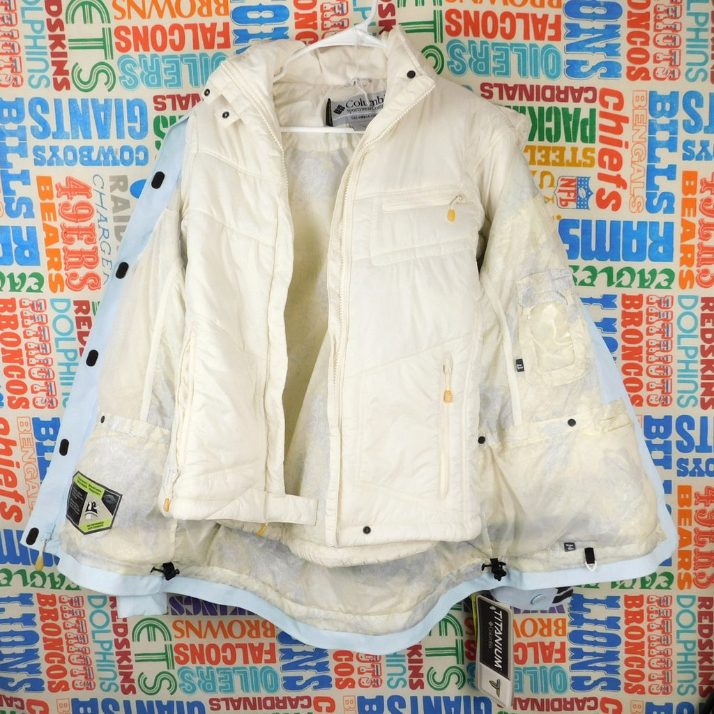 Columbia Titanium PJ Cutie Parka Womens Small Aquarius Blue Ski Jacket NWT