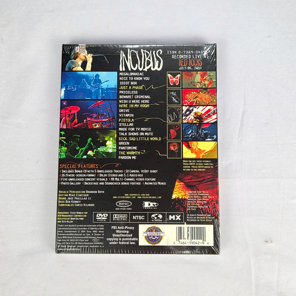 Incubus Alive At Red Rocks DVD 2004 New Sealed Live Rock Concert Bonus CD