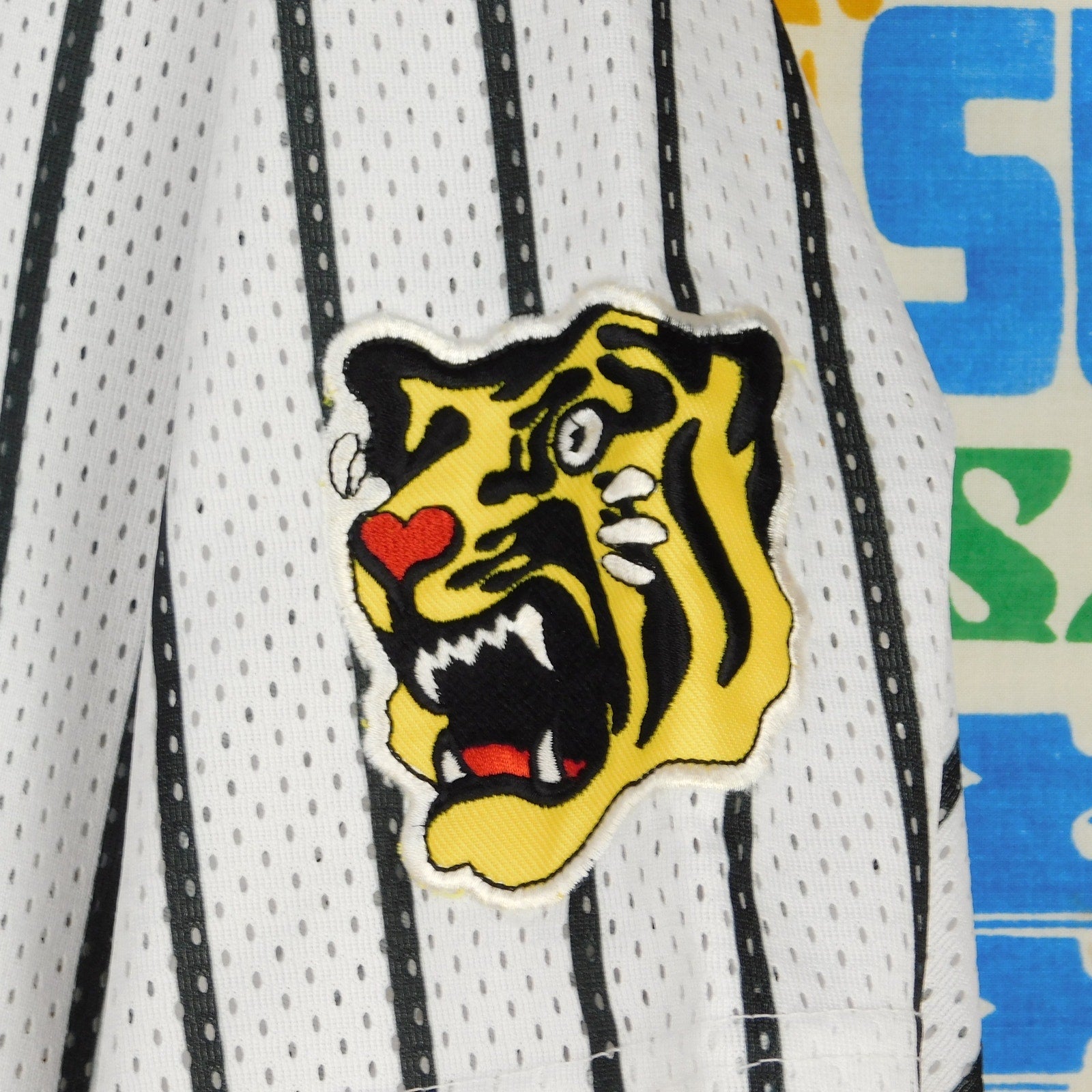 90s NPB Hanshin Tigers Japanese Baseball Jersey - Size L