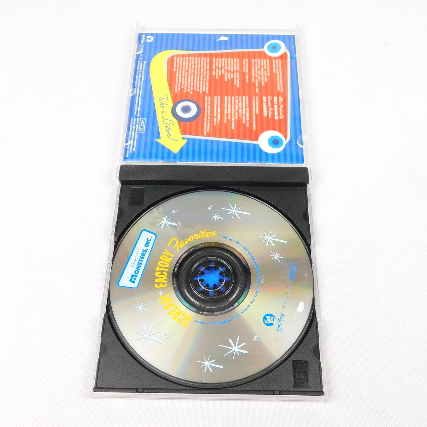 Monsters Inc Scream Factory Favorites CD 2002 Tested Disney Records 60789-7