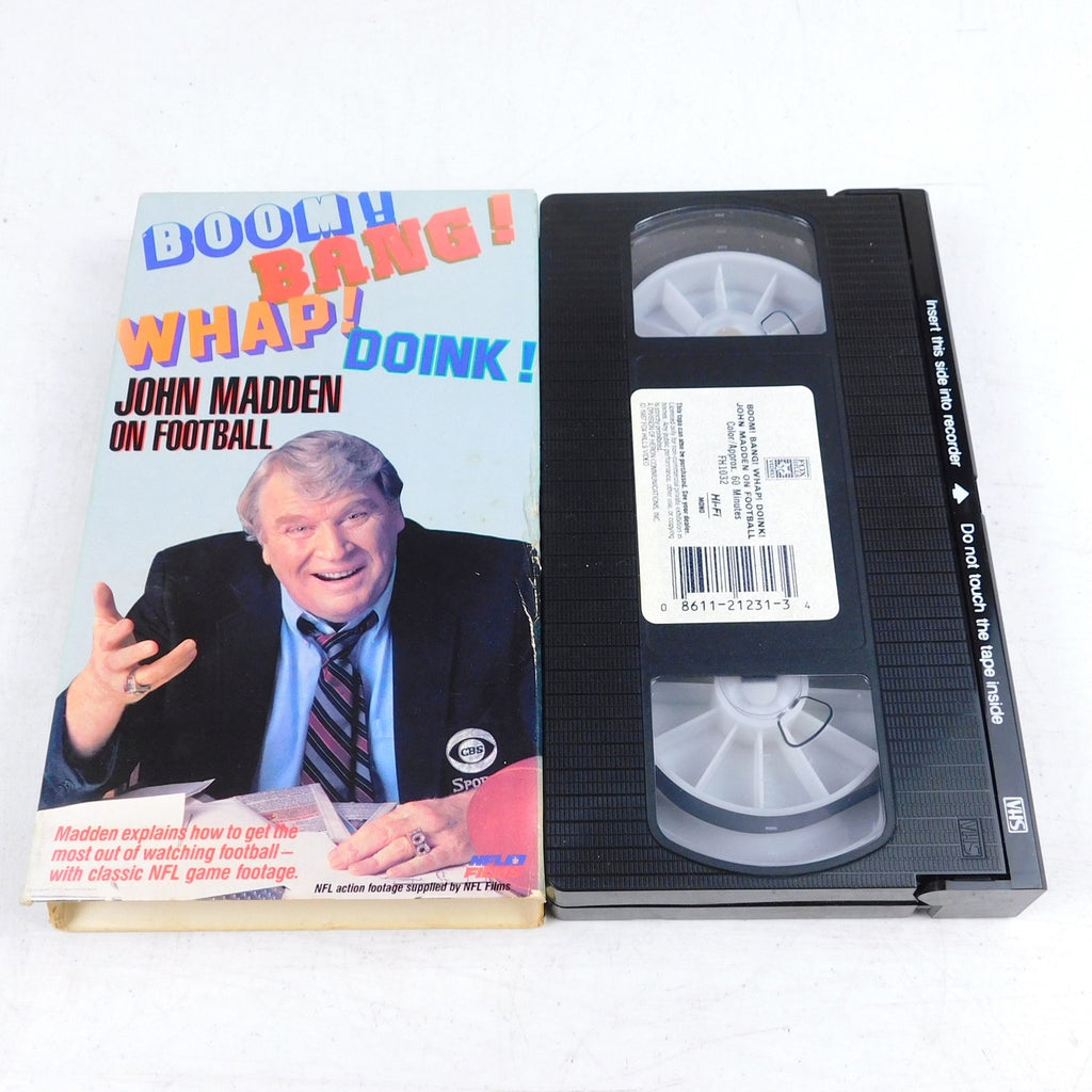 John Madden On Football VHS Tested Working 1988 Boom Bang Whap Doink