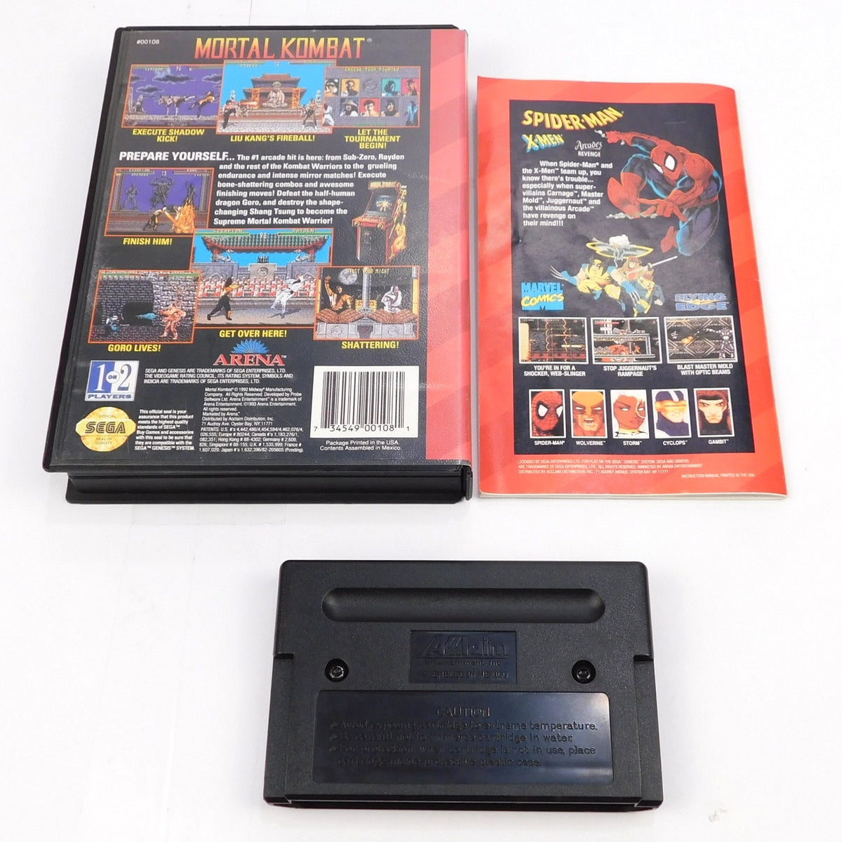 Mortal Kombat SEGA Genesis 1993 Complete CIB Tested Working Acclaim