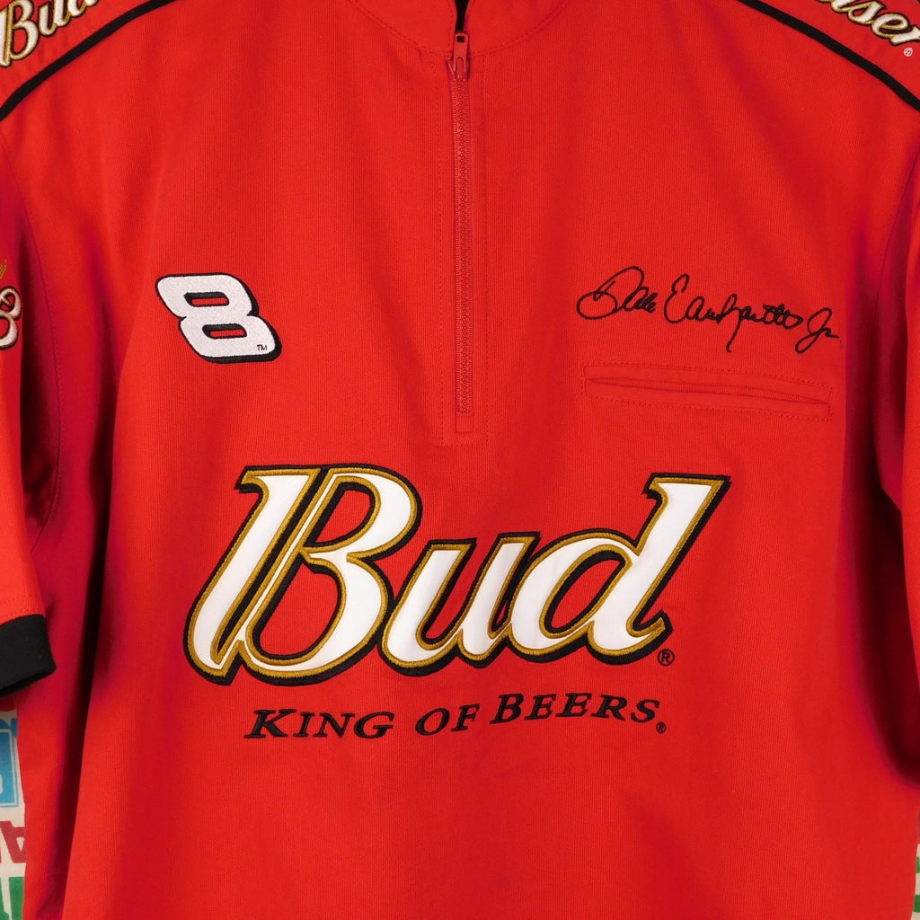 Dale Earnhardt Jr Budweiser NASCAR Pit Shirt L Chase Authentics Drivers Line
