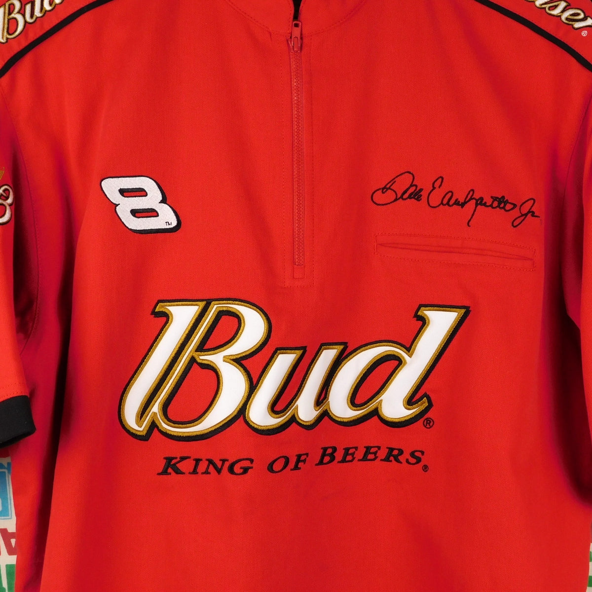 Dale Earnhardt Jr Budweiser NASCAR Pit Shirt L Chase Authentics Drivers Line