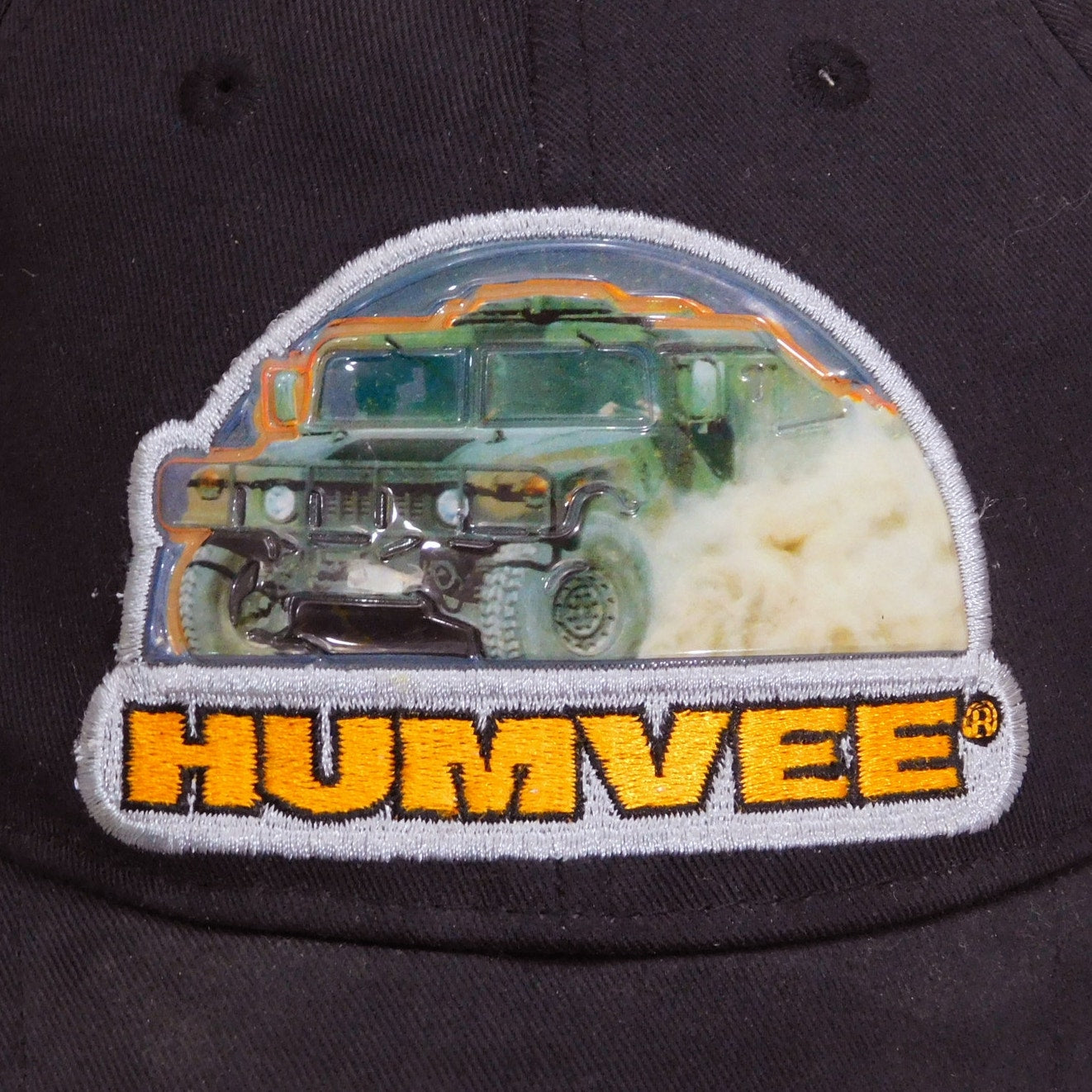 HUMVEE Hat Logo Patch Adjustable Black Embroidered Hummer Army Truck